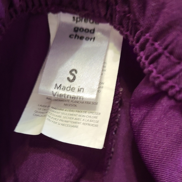 Spread Good Cheer Woman's Scrub Pants, Size: Small Color: Purple - Picture 6 of 12